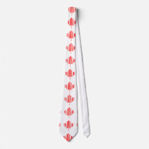 CRAVATE CODE BARRE FEUILLE D'ÉRABLE DRAPEAU CANADA MOTIF D