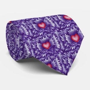 Cravate Coeur dans le nid plumé -Cravate