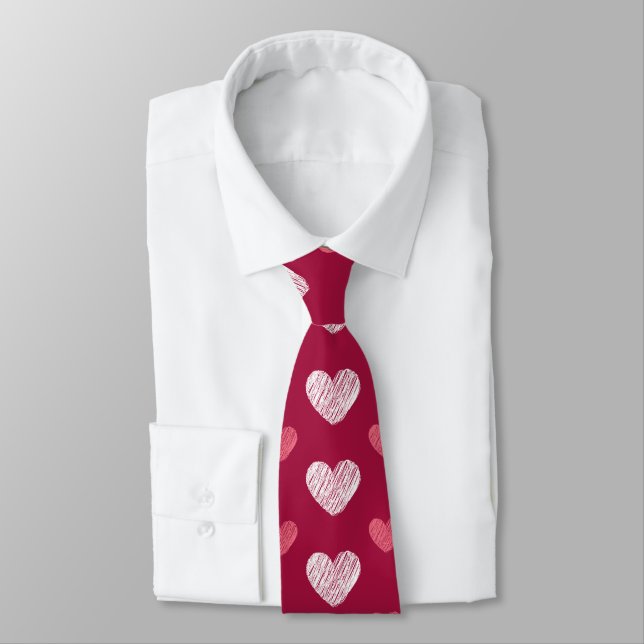 Cravate Coeur Design Necktie Homme (Attaché)