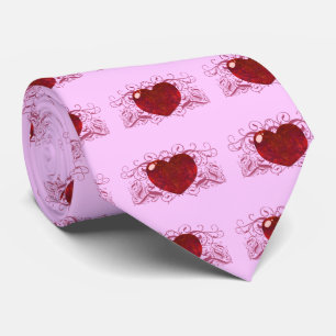 Cravate Coeur Opal Fire