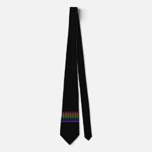 Cravate Coeurs arc-en-ciel