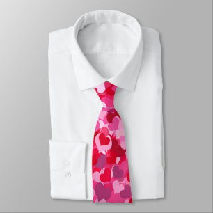 Cravate Coeurs Confetti rouges et roses
