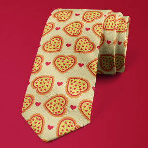 Cravate Cœurs de Pizza Mignons Amusement Amateur de Pizza