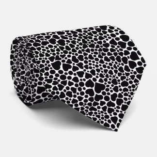Cravate Coeurs Noirs Et Pois