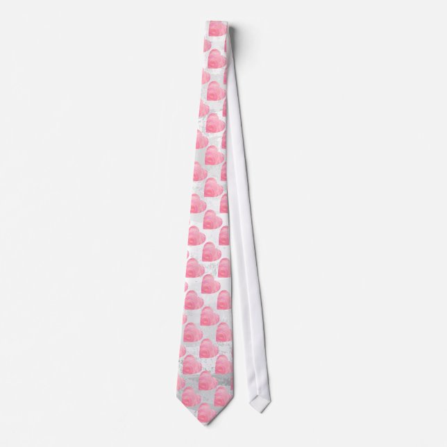 Cravate Coeurs roses (Devant)