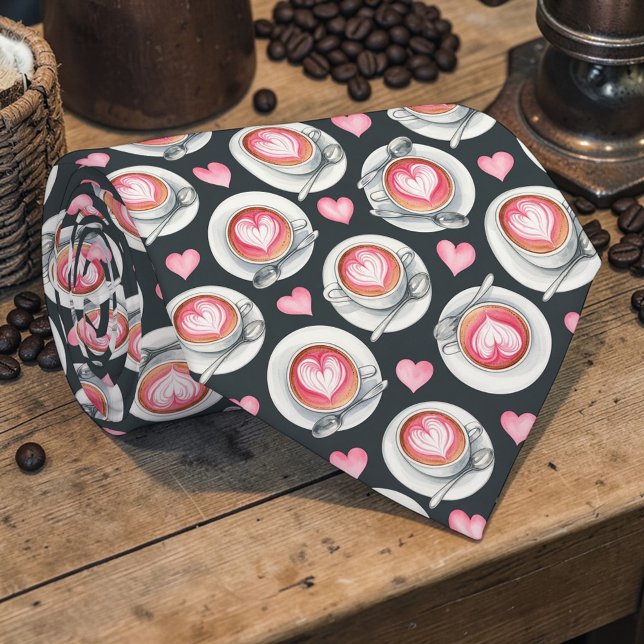 Cravate Coffee Lovers Custom Necktie (Créateur téléchargé)