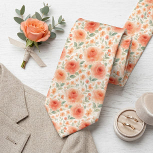 Cravate Col élégant et chic avec motif d'art floral