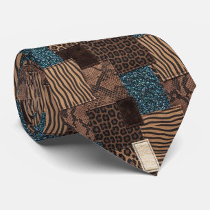 Cravate Col extravagant Motif animalier sauvage d'Afriqu