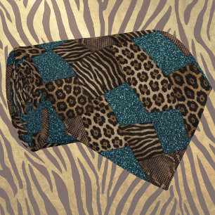 Cravate Col extravagant pour le cou Motif d'animal sauva