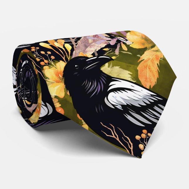 Cravate Col Raven noir (Roulé)