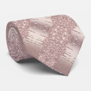 Cravate Colier à paillettes en or rose