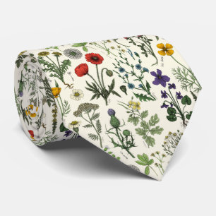 Cravate Collage de fleurs sauvages