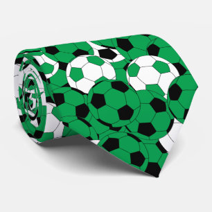 Cravate Collage de la balle de soccer verte - impression r