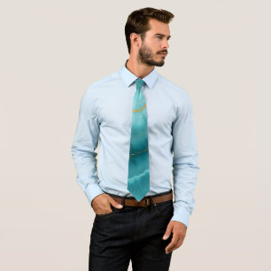 Cravate Collection de marbre bleu turquoise populaire