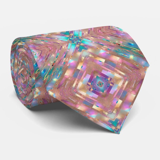 Cravate Collection Holographique Opal Parties scintillant  (Roulé)