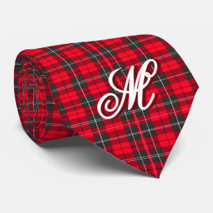 Cravate Collection moderne Tartan Plaid Traditionnel Rouge