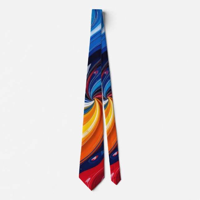 Cravate Color Swirls Men's Necktie (Devant)