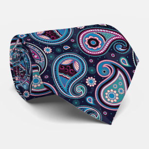 Cravate Coloré et beige élégant vintage paisley motif