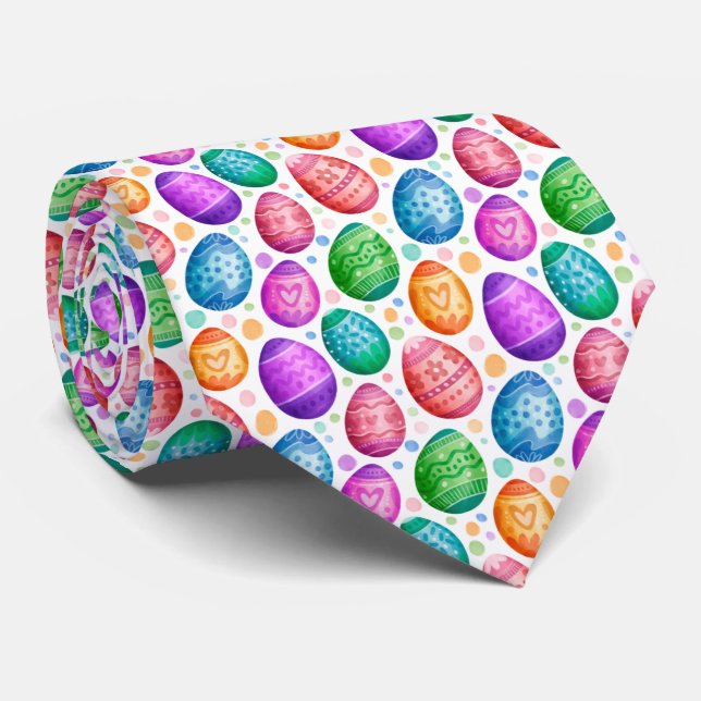 Cravate coloré OEufs de Pâques (Roulé)