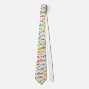 Cravate Colore Tie Col avec Oiseaux Musicaux