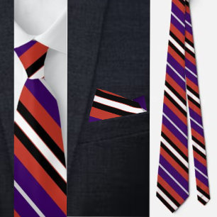 Cravate Coloreux Motif Rayures Mignonnes Col          Chem