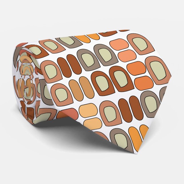 Cravate Colorful Mid Century Modern Geometric (Roulé)