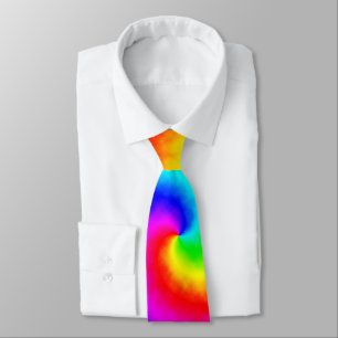 Cravate Colorful Tie Dye Rainbow Swirl Hippie Boho Chic