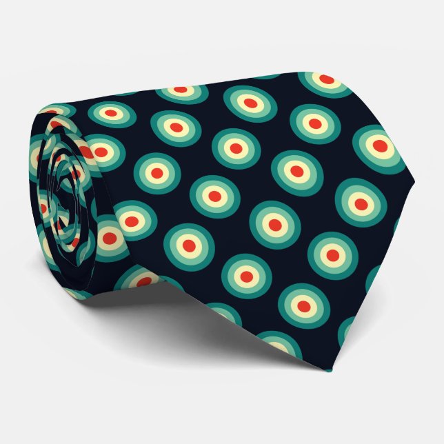 Cravate Combo en cinq couleurs - bleu Aqua vert jaune roug (Roulé)