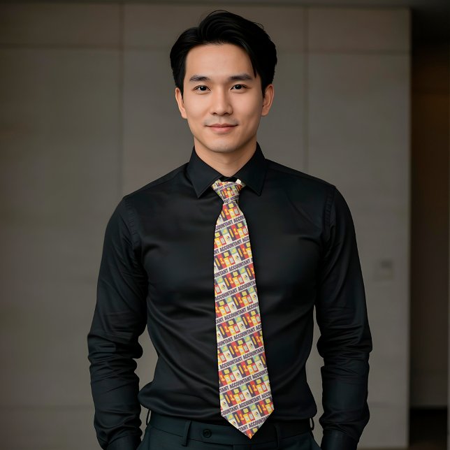 Cravate Comptable Professionnel Iconic Small Design (Créateur téléchargé)