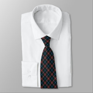 Cravate Comyn - Cumul Clan Tartan Rouge et bleu Plaid