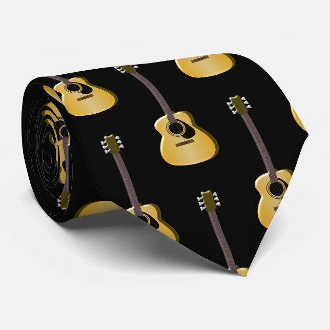 Cravate Conception acoustique de guitare (Roulé)