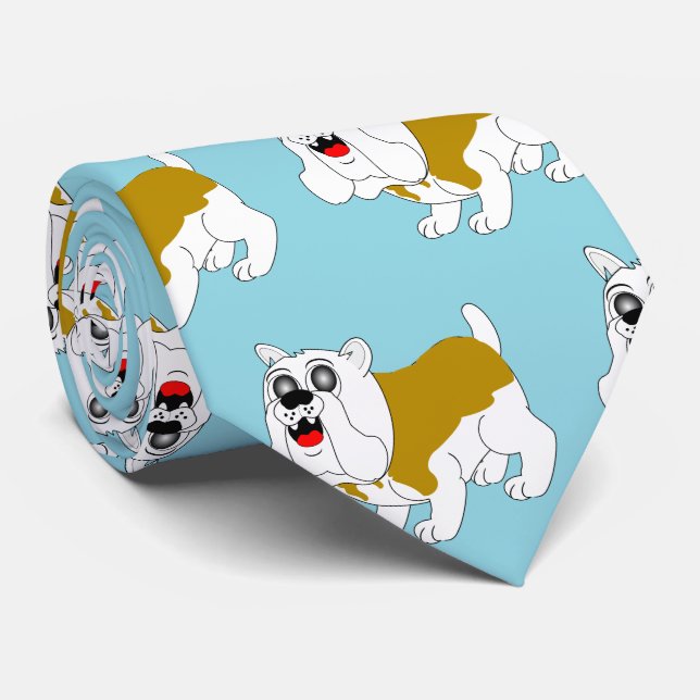 Cravate Conception de Bulldog britannique (Roulé)