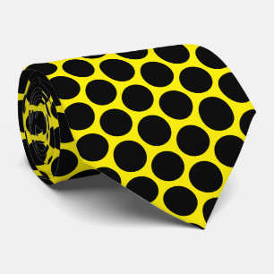 Cravate Conception de points Polka Noir