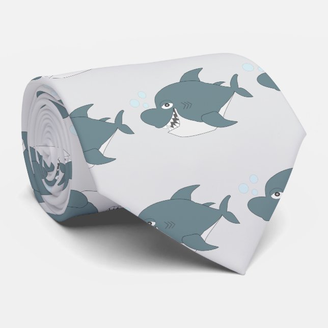 Cravate Conception de requin (Roulé)
