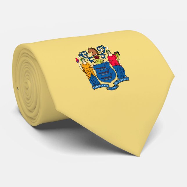 Cravate Conception du drapeau de l'État du New Jersey (Roulé)