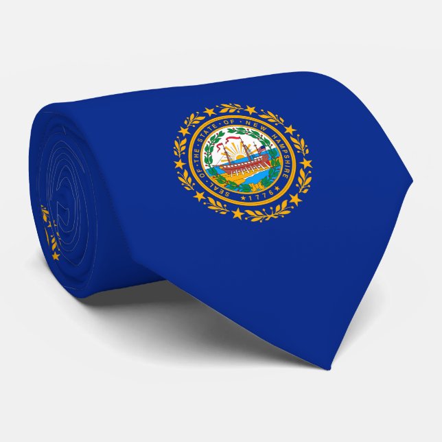 Cravate Conception du drapeau d'état du New Hampshire (Roulé)