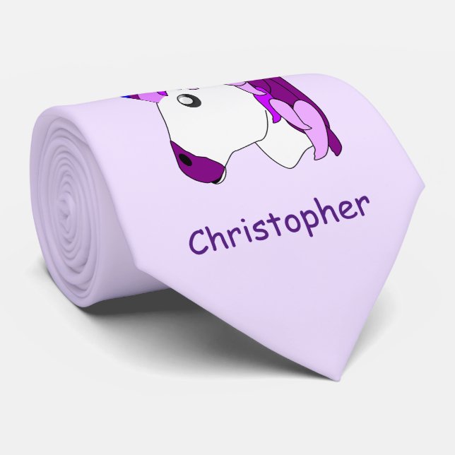 Cravate Conception Unicorn personnalisée (Roulé)