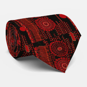 Cravate Conceptions rouges et noires de Deco
