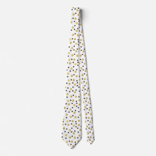Cravate Confettis noirs d'or