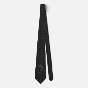 Cravate Conscience de ruban de noir de style de chrome