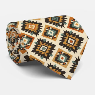 Cravate Cool Aztec motif carrelé occidental