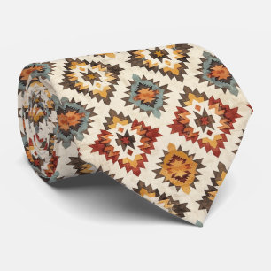 Cravate Cool Aztec motif carrelé occidental