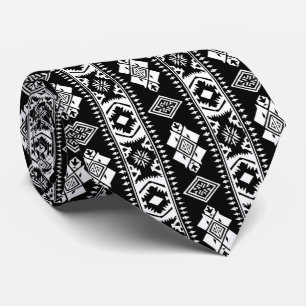 Cravate Cool Aztec motif carrelé occidental