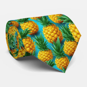 Cravate Cool carrelé ananas motif