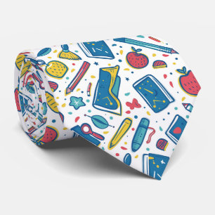Cravate Cool carrelé motif de l'école enseignant