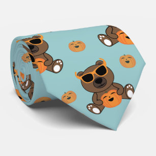 Cravate Cool mignon Halloween lunettes de soleil et citrou