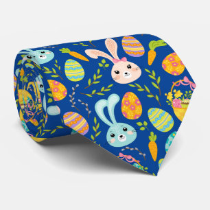 Cravate cool oeufs de lapin de Pâques carrelé motif