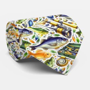 Cravate Cool pêcheur motif carrelé