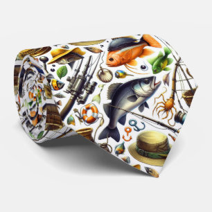 Cravate Cool pêcheur motif carrelé