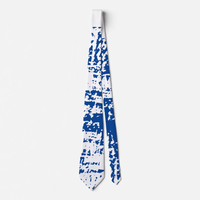Cravate 🕶 ☕️ Cool Royal Blue & White (Devant)